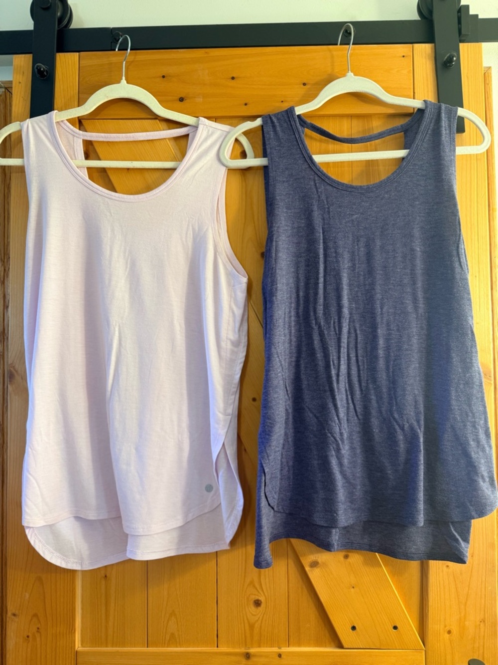 Women’s Sleeveless Tank Top - Light Pink and Heather Purple